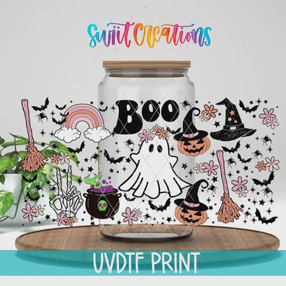 Boo Ghost Pumpkin Witchy UV DTF Transfer Tumbler Wrap | DTF148