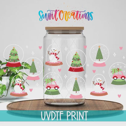Christmas Snow Globes UV DTF Transfer Tumbler Wrap | DTF192