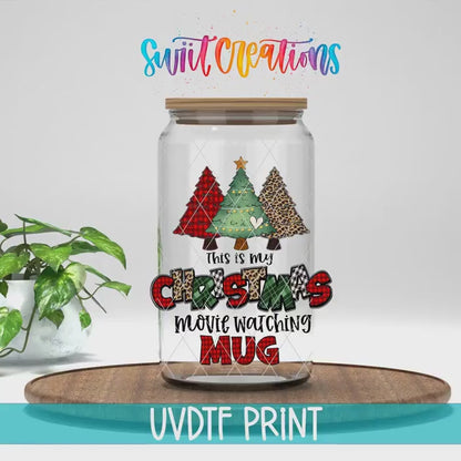 This Is My Christmas Movie Watching Mug UV DTF Cup Decal | UV1686
