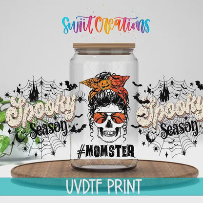 Spooky Season Momster Skeleton UV DTF Transfer Tumbler Wrap | DTF119