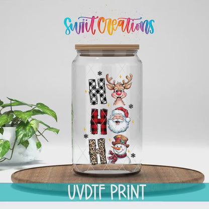 Santa Reindeer Snowman Christmas UV DTF Cup Decal | UV1204