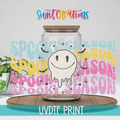 Spooky Season Pastel Ghost UV DTF Transfer Tumbler Wrap | DTF131