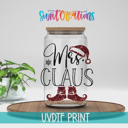 Mrs Claus Christmas UV DTF Cup Decal | UV1202