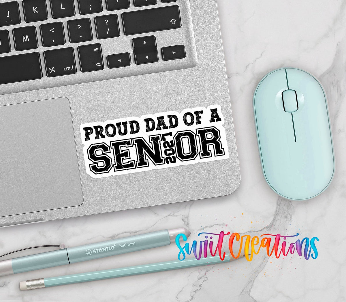Proud Dad of a Senior 2027 Waterproof Vinyl Sticker | SS2141 - Swiit Creations