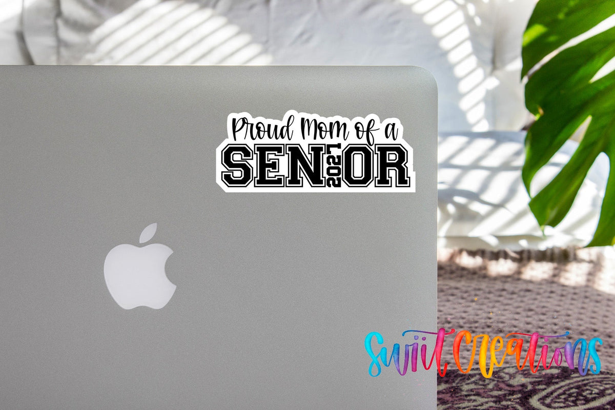 Proud Mom of a 2027 Senior Waterproof Vinyl Sticker | SS1744 - Swiit Creations