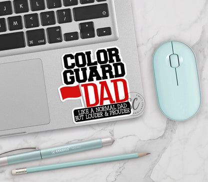 Red Color Guard Dad Sticker - Swiit Creations