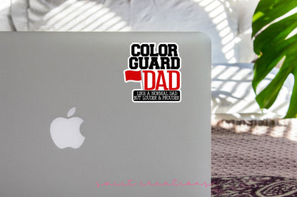 Red Color Guard Dad Sticker - Swiit Creations