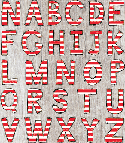 Red Stripe Personalized Christmas Ornament CFO07 - Swiit Creations