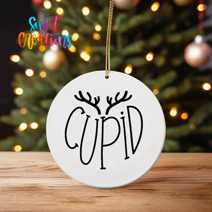 Reindeer Cupid Christmas UV DTF Ornament Transfer | O-021 - Swiit Creations