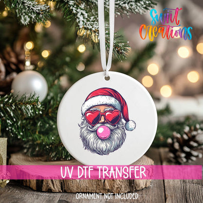 Retro Santa Christmas UV DTF Ornament Transfer | O-1147 - Swiit Creations