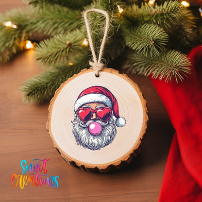 Retro Santa Christmas UV DTF Ornament Transfer | O-1147 - Swiit Creations
