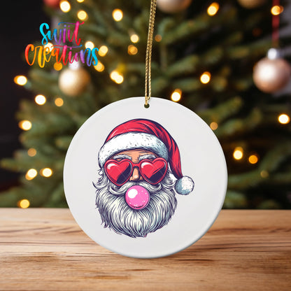 Retro Santa Christmas UV DTF Ornament Transfer | O-1147 - Swiit Creations
