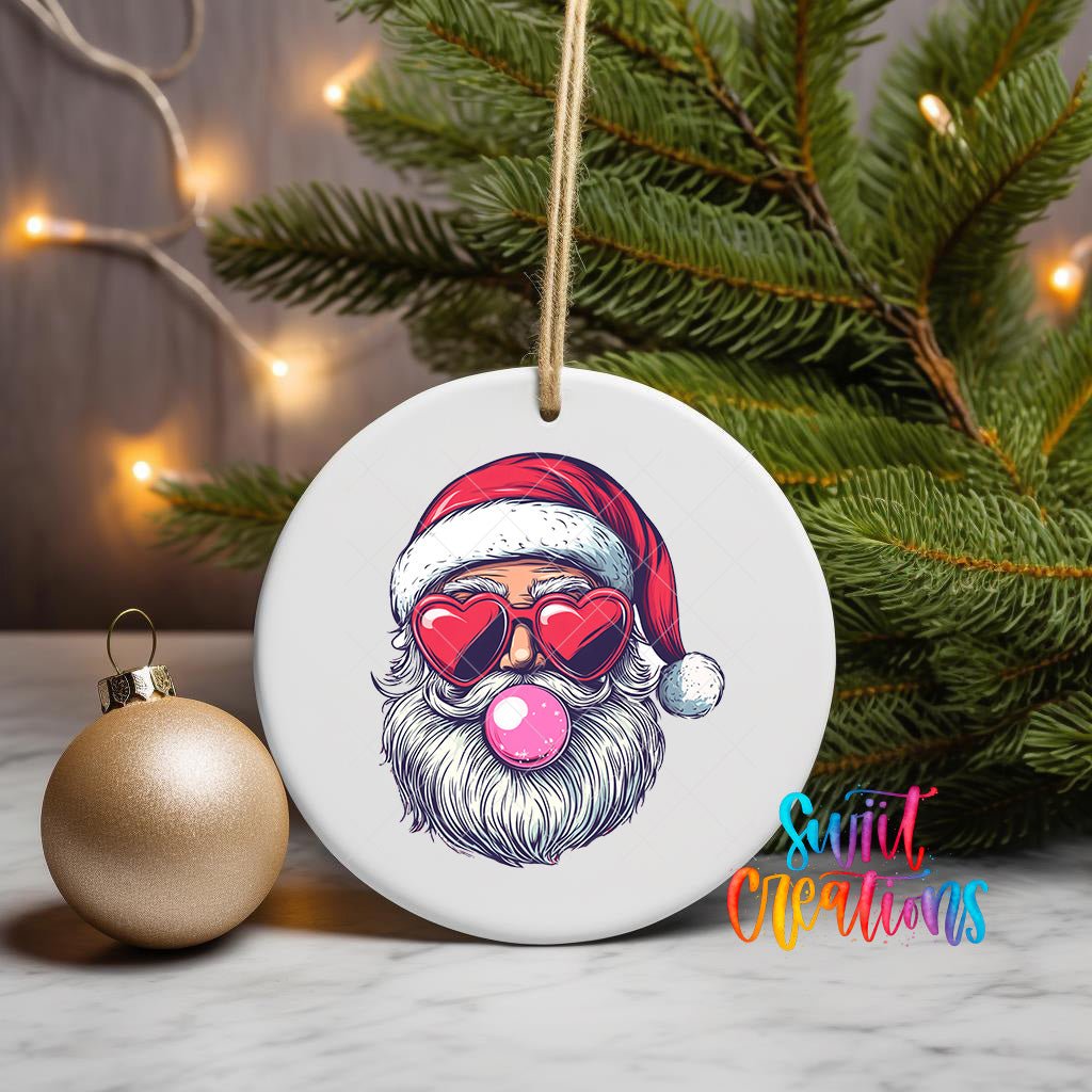 Retro Santa Christmas UV DTF Ornament Transfer | O-1147 - Swiit Creations