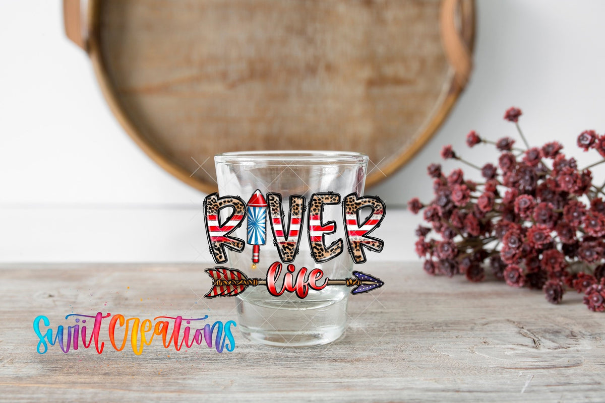 River Life USA UV DTF Shot Glass Transfer | SG863 - Swiit Creations