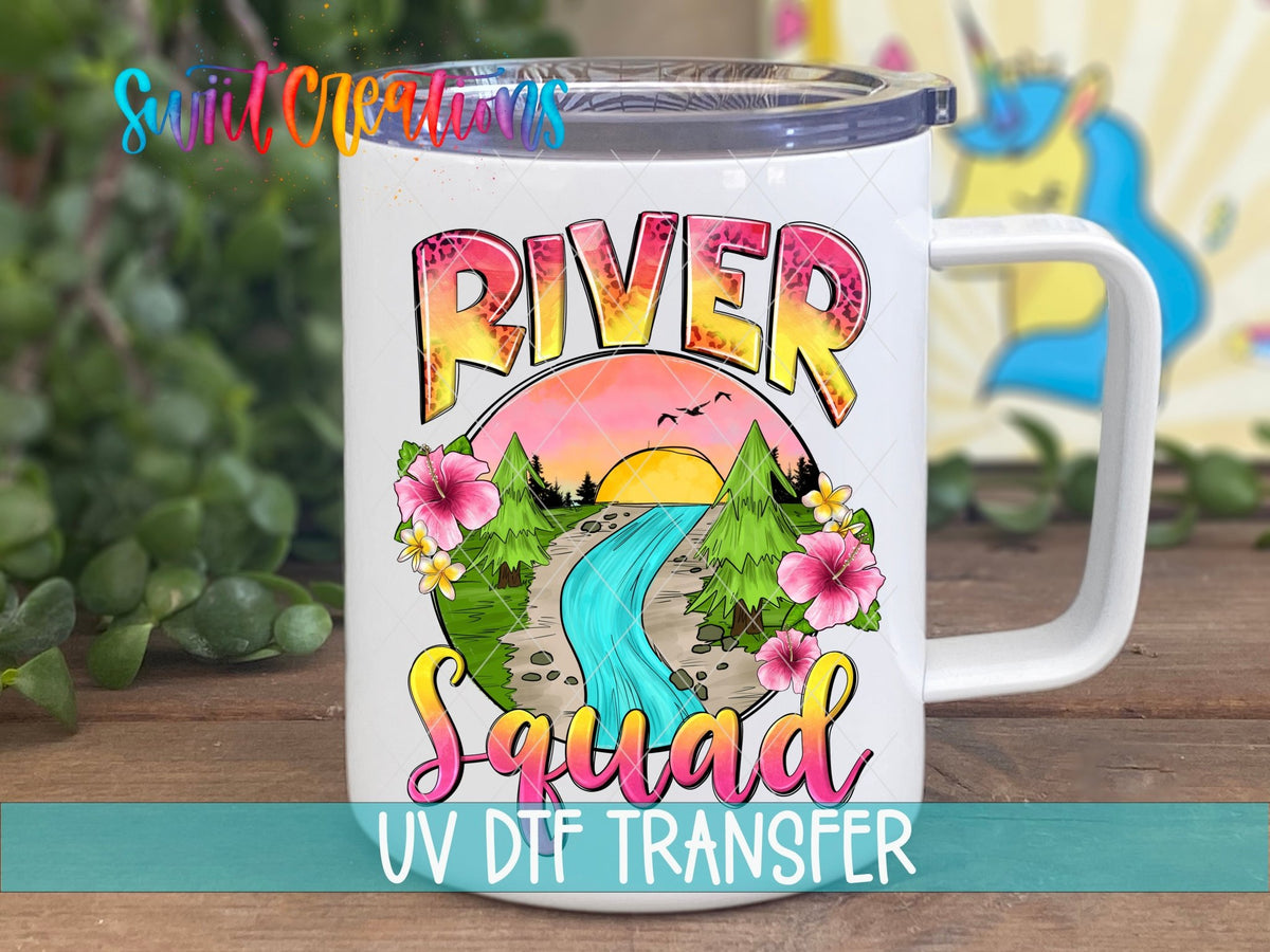 River Squad UV DTF Decal | Summer River Tumbler Wrap | Vacation Glass Can Transfer | UV861 - Swiit Creations