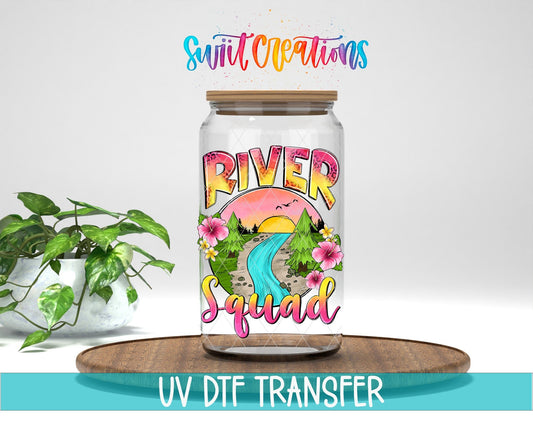 River Squad UV DTF Decal | Summer River Tumbler Wrap | Vacation Glass Can Transfer | UV861 - Swiit Creations