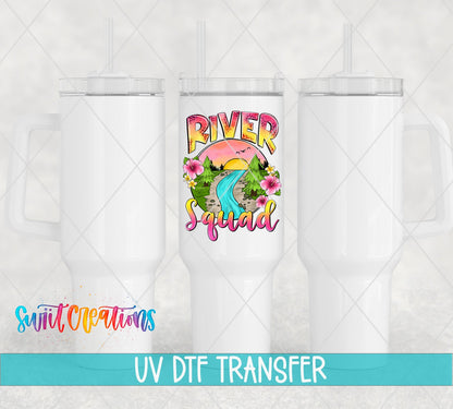 River Squad UV DTF Decal | Summer River Tumbler Wrap | Vacation Glass Can Transfer | UV861 - Swiit Creations