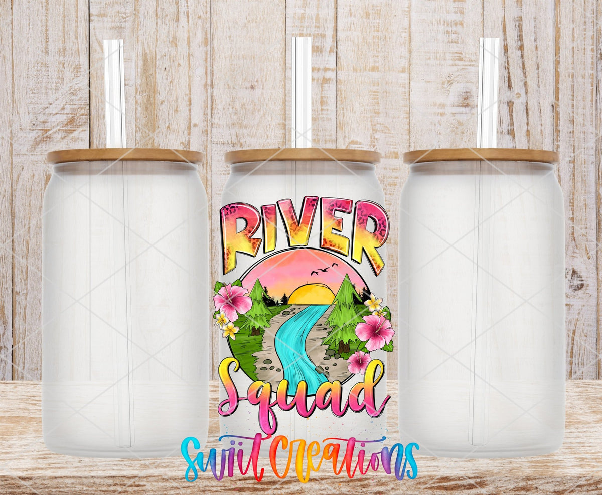 River Squad UV DTF Decal | Summer River Tumbler Wrap | Vacation Glass Can Transfer | UV861 - Swiit Creations
