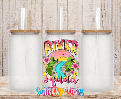 River Squad UV DTF Decal | Summer River Tumbler Wrap | Vacation Glass Can Transfer | UV861 - Swiit Creations