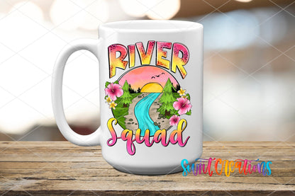 River Squad UV DTF Decal | Summer River Tumbler Wrap | Vacation Glass Can Transfer | UV861 - Swiit Creations