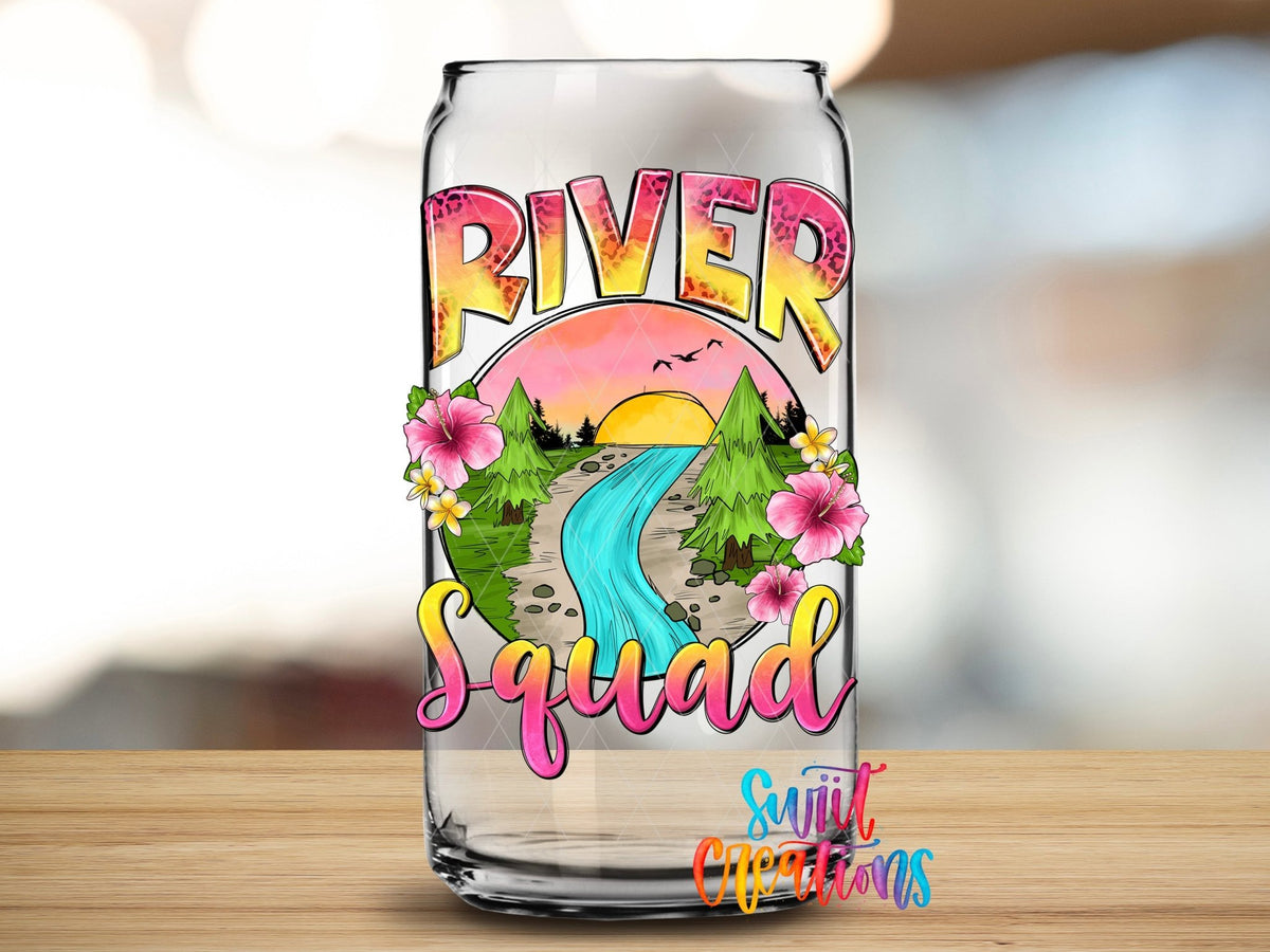 River Squad UV DTF Decal | Summer River Tumbler Wrap | Vacation Glass Can Transfer | UV861 - Swiit Creations