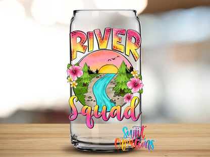River Squad UV DTF Decal | Summer River Tumbler Wrap | Vacation Glass Can Transfer | UV861 - Swiit Creations