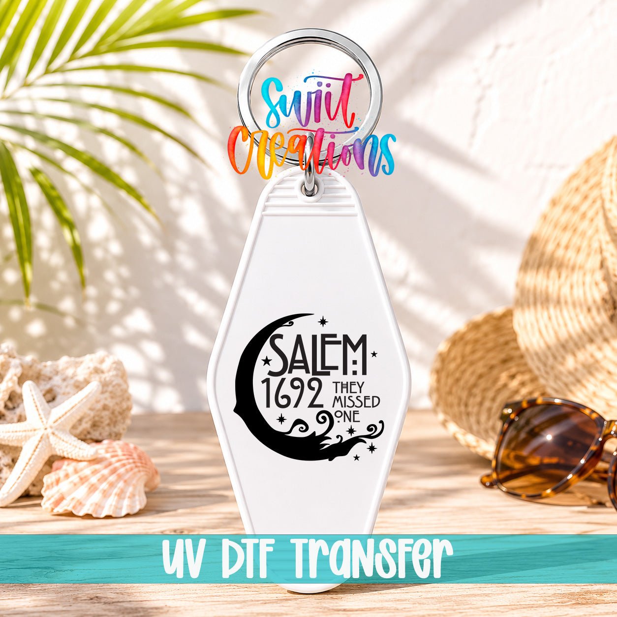 Salem 1692 They Missed One Motel Keychain UV DTF Transfer | Witchy Gothic Design | MK1737 - Swiit Creations