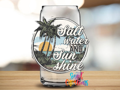 Salt Water and Sunshine UV DTF Cup Decal | UV930 - Swiit Creations