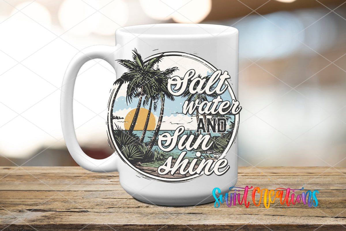 Salt Water and Sunshine UV DTF Cup Decal | UV930 - Swiit Creations