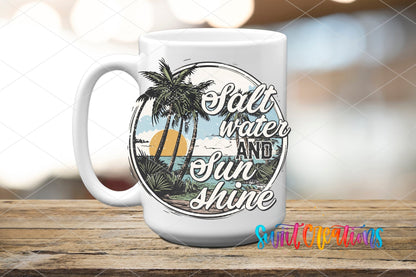Salt Water and Sunshine UV DTF Cup Decal | UV930 - Swiit Creations