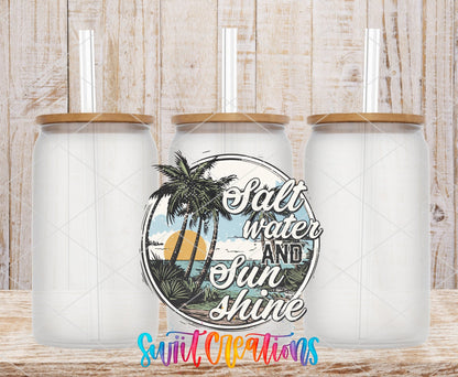 Salt Water and Sunshine UV DTF Cup Decal | UV930 - Swiit Creations