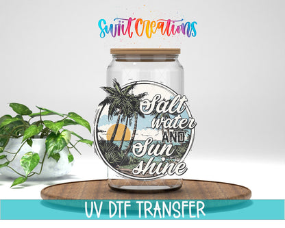 Salt Water and Sunshine UV DTF Cup Decal | UV930 - Swiit Creations