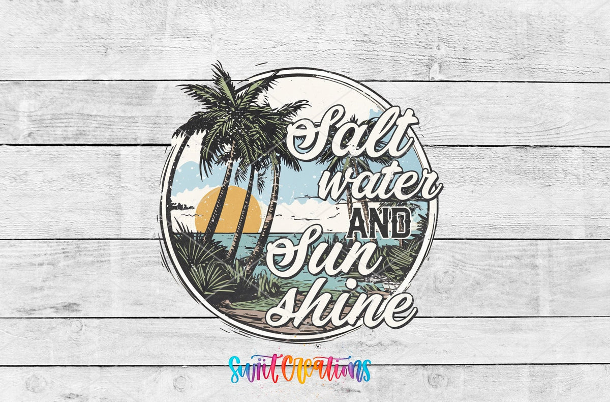 Salt Water and Sunshine UV DTF Cup Decal | UV930 - Swiit Creations
