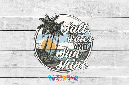 Salt Water and Sunshine UV DTF Cup Decal | UV930 - Swiit Creations