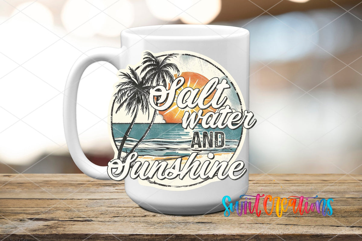 Salt Water And Sunshine UV DTF Cup Decal | UV934 - Swiit Creations