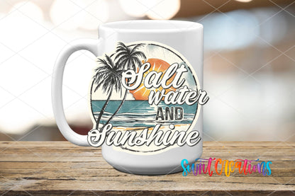 Salt Water And Sunshine UV DTF Cup Decal | UV934 - Swiit Creations