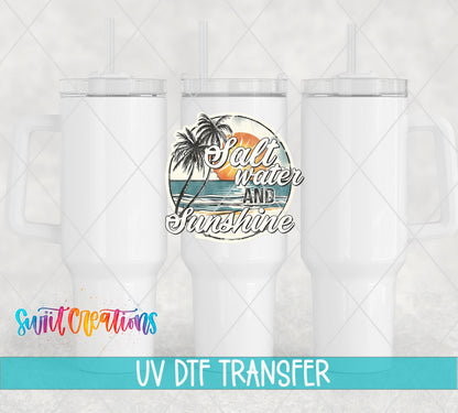 Salt Water And Sunshine UV DTF Cup Decal | UV934 - Swiit Creations