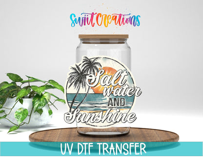 Salt Water And Sunshine UV DTF Cup Decal | UV934 - Swiit Creations