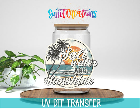 Salt Water And Sunshine UV DTF Cup Decal | UV934 - Swiit Creations