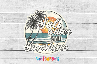 Salt Water And Sunshine UV DTF Cup Decal | UV934 - Swiit Creations