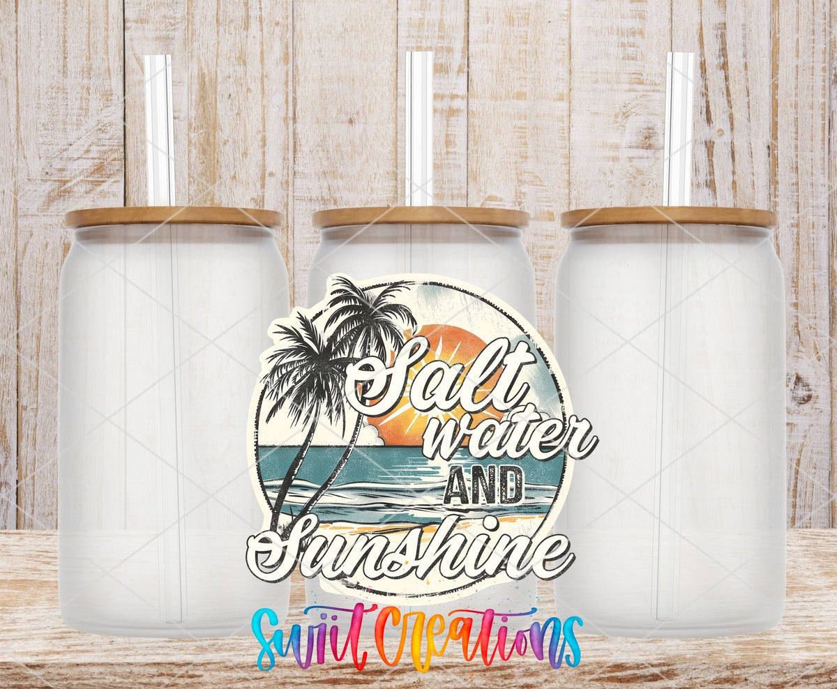 Salt Water And Sunshine UV DTF Cup Decal | UV934 - Swiit Creations