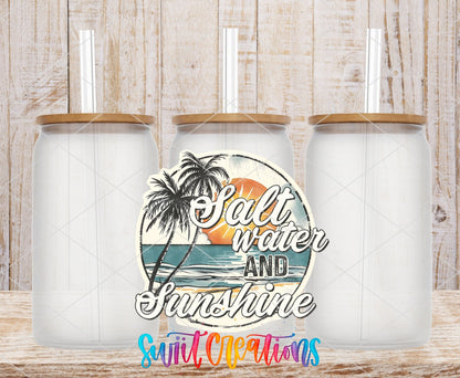Salt Water And Sunshine UV DTF Cup Decal | UV934 - Swiit Creations