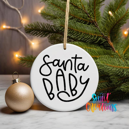Santa Baby Christmas UV Dtf Ornament Transfer | O-017 - Swiit Creations