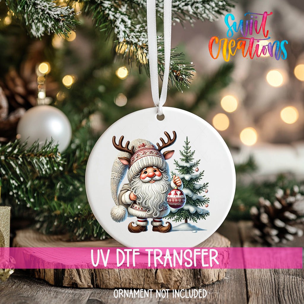 Santa Christmas UV DTF Ornament Transfer | O-1102 - Swiit Creations