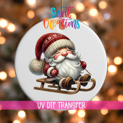 Santa Christmas UV DTF Ornament Transfer | O-1104 - Swiit Creations