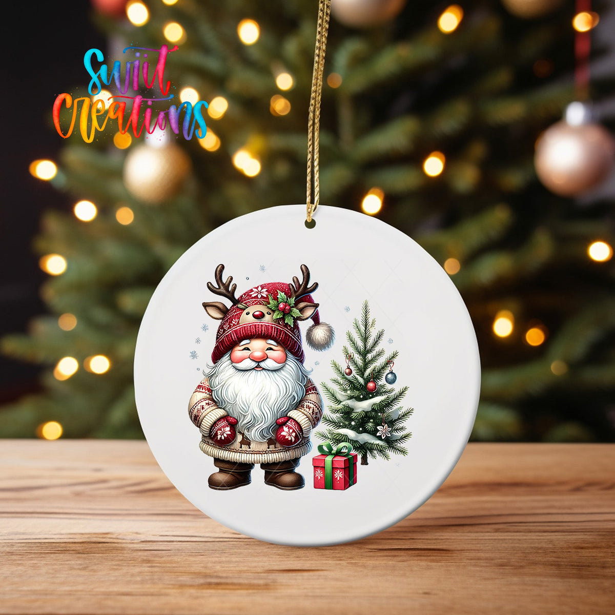 Santa Christmas UV DTF Ornament Transfer | O-1115 - Swiit Creations