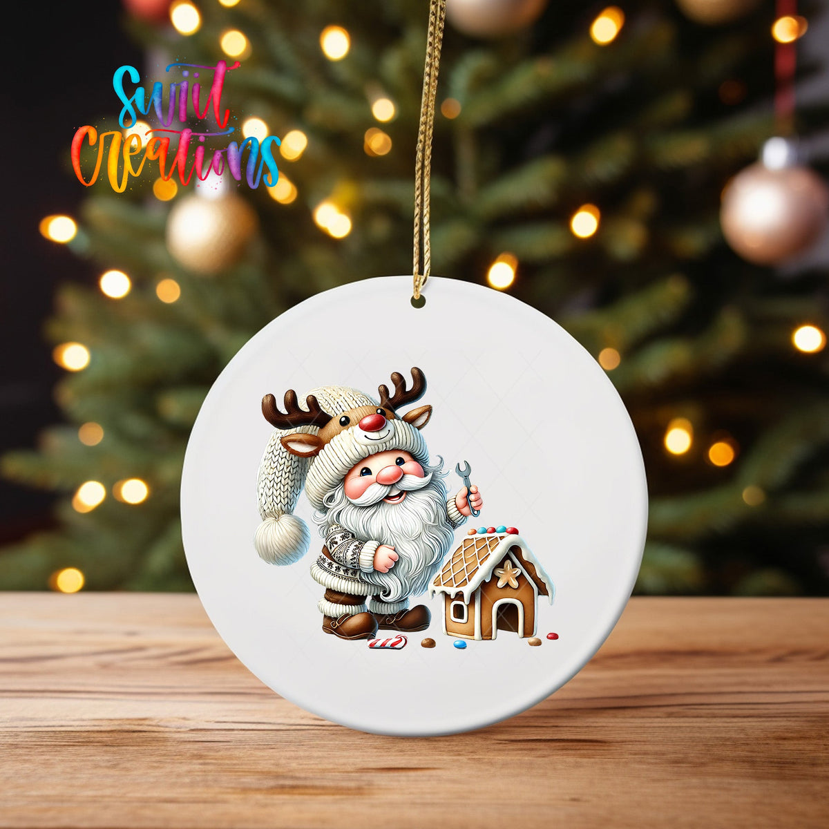 Santa Christmas UV DTF Ornament Transfer | O-1116 - Swiit Creations