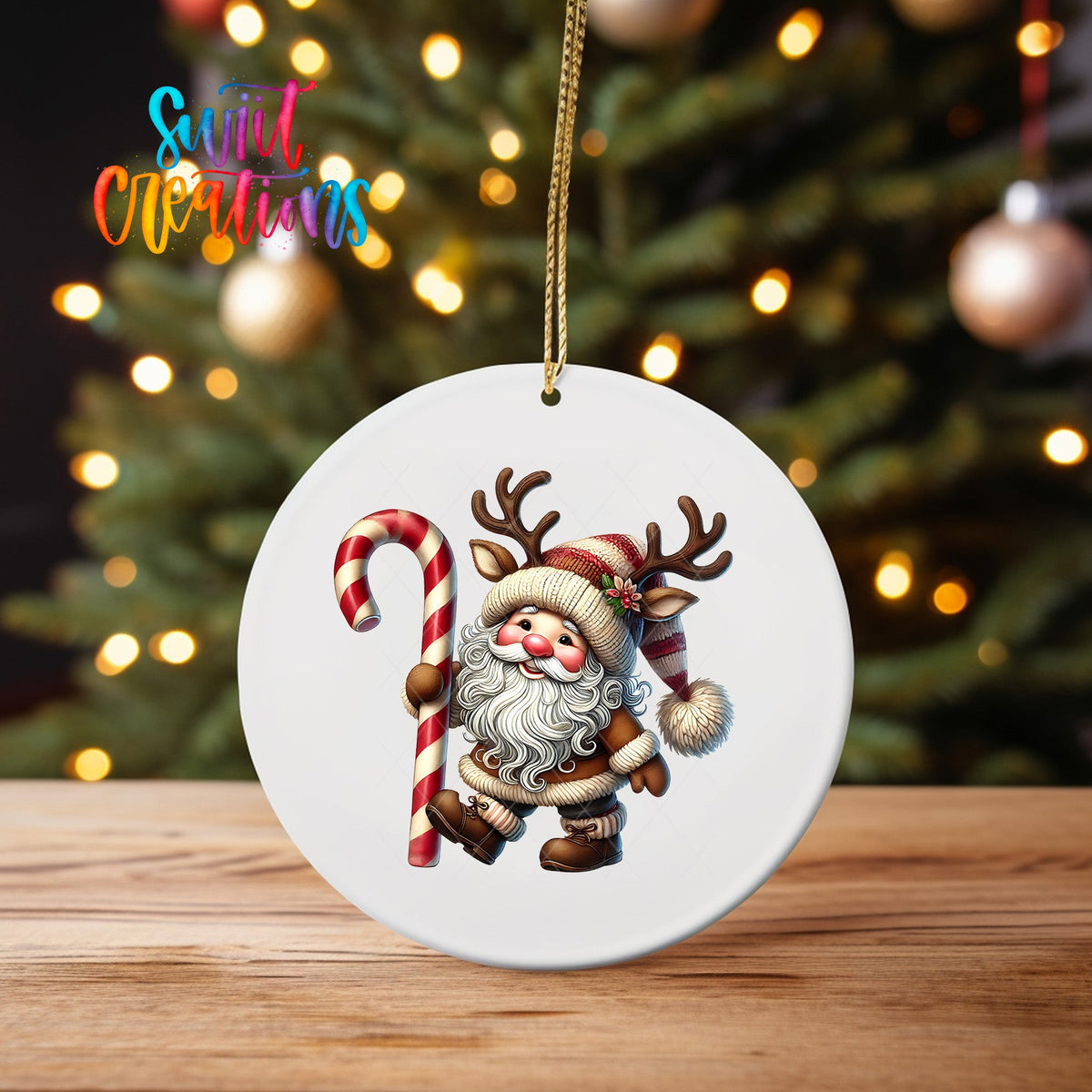 Santa Christmas UV DTF Ornament Transfer | O-1117 - Swiit Creations