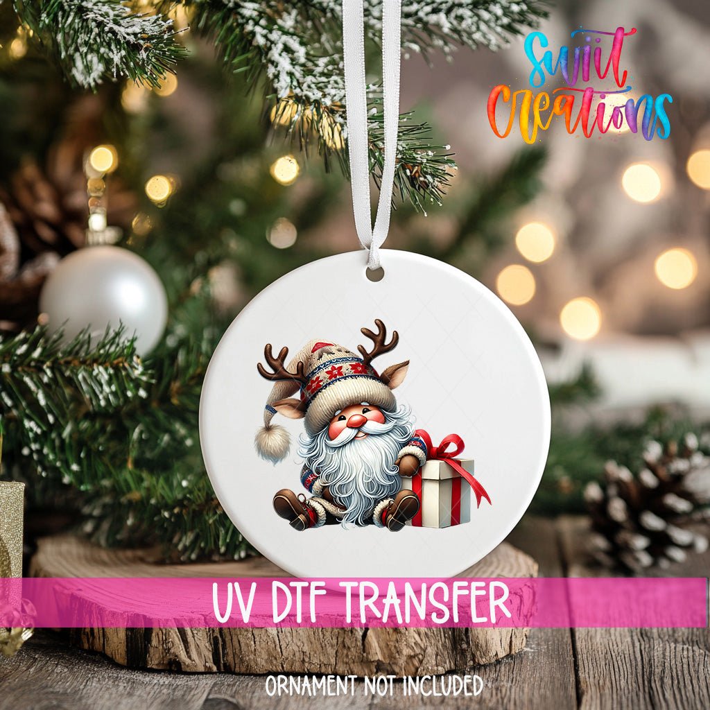 Santa Christmas UV DTF Ornament Transfer | O-1118 - Swiit Creations