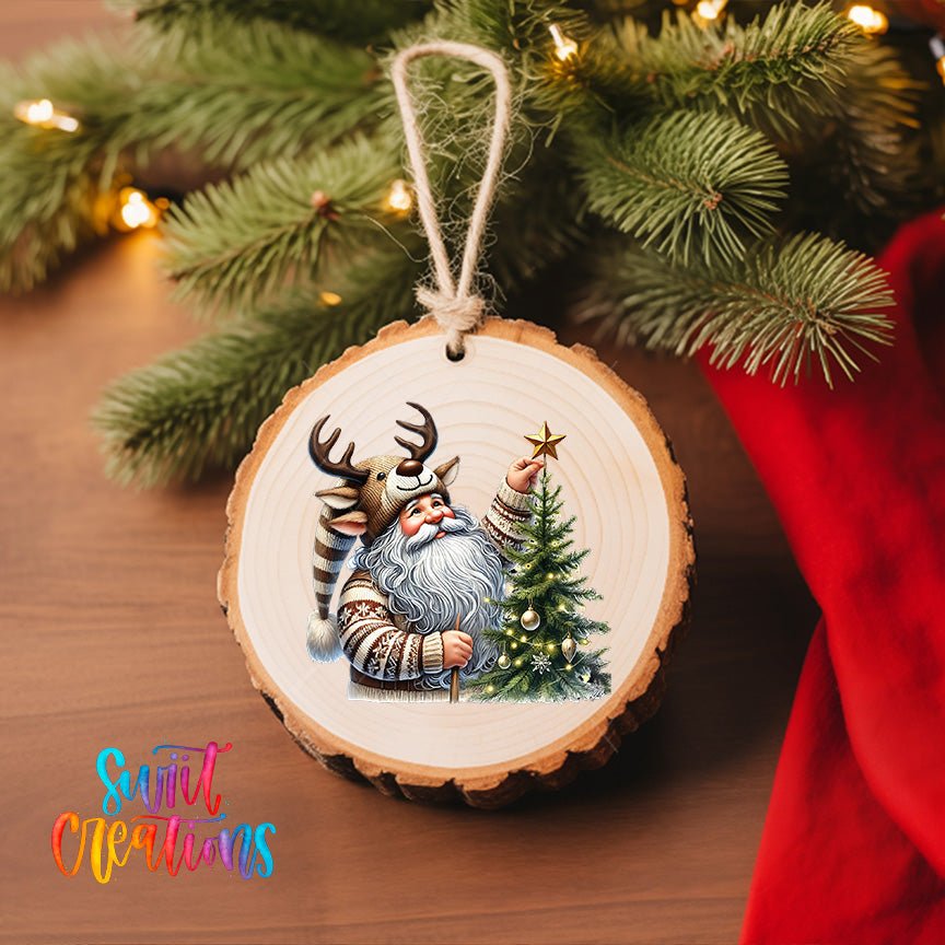 Santa Christmas UV DTF Ornament Transfer | O-1124 - Swiit Creations